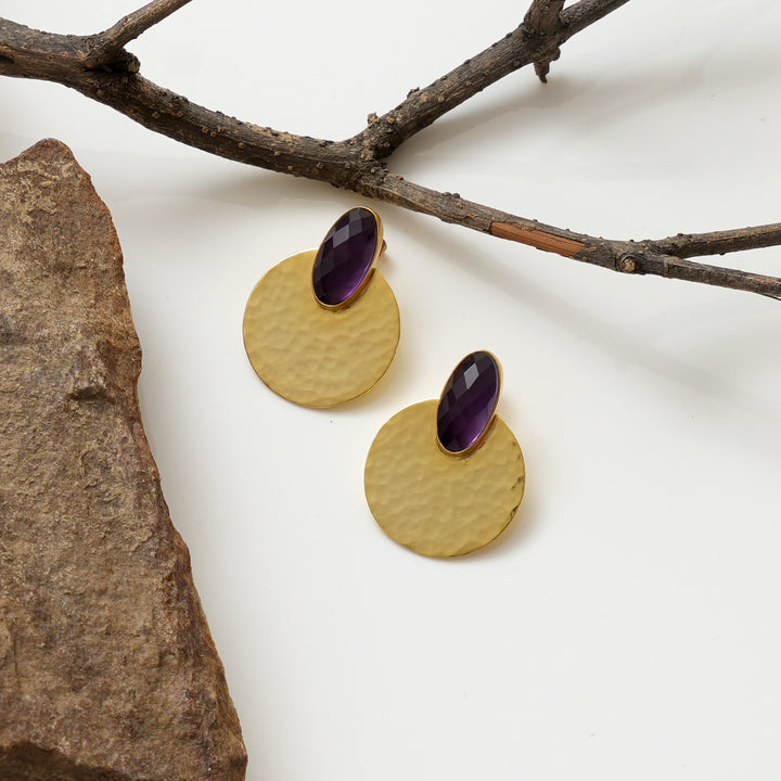 Twilight Stud Earrings – Gold Finish