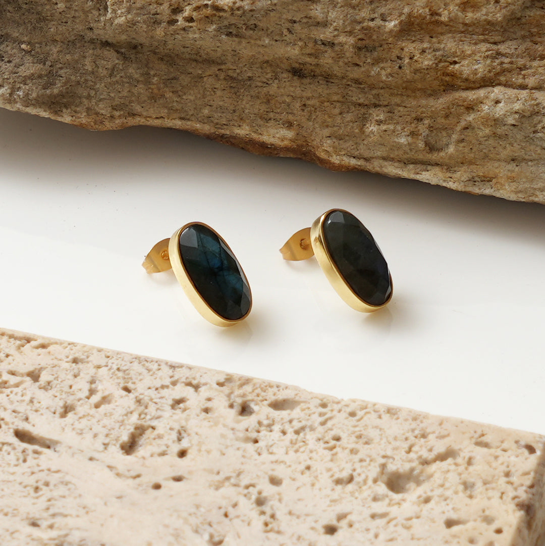 Blue Fire Stud Earrings – Gemstone Sparkle