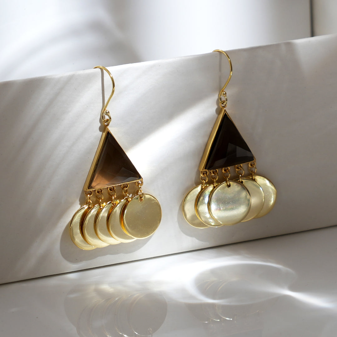 Geometric Triangle Earrings – Fourfold Design
