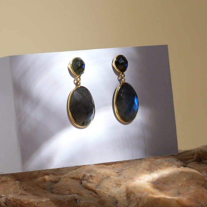 Grey Drop Earrings – Intriguing Matte Finish