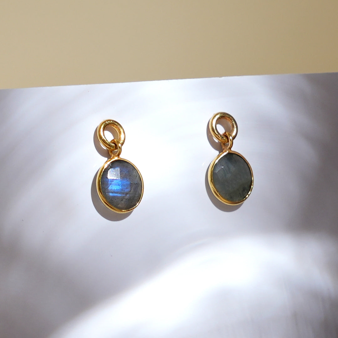 Round Drop Earrings – Evening Glow Finish