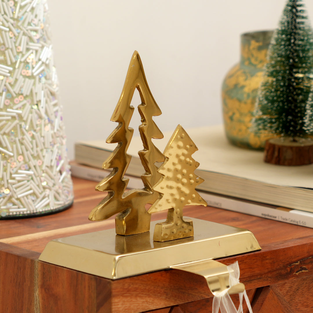 Iron Christmas Tree Stocking Holder