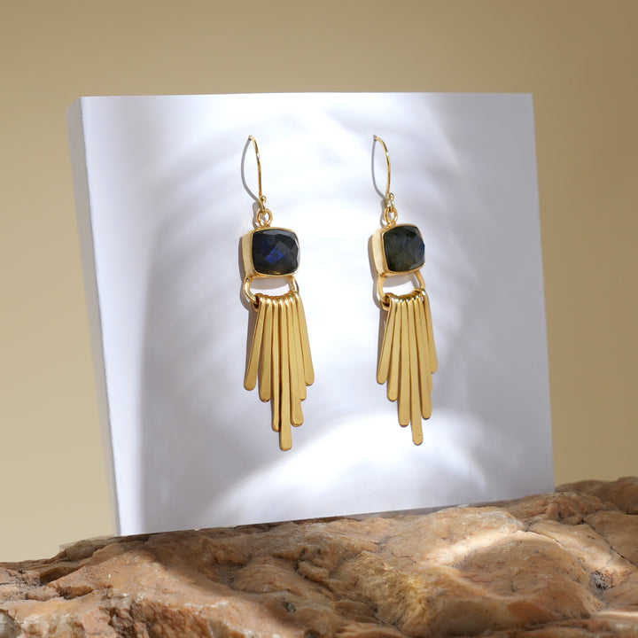 Gold-Plated Drop Earrings – Cascade Design