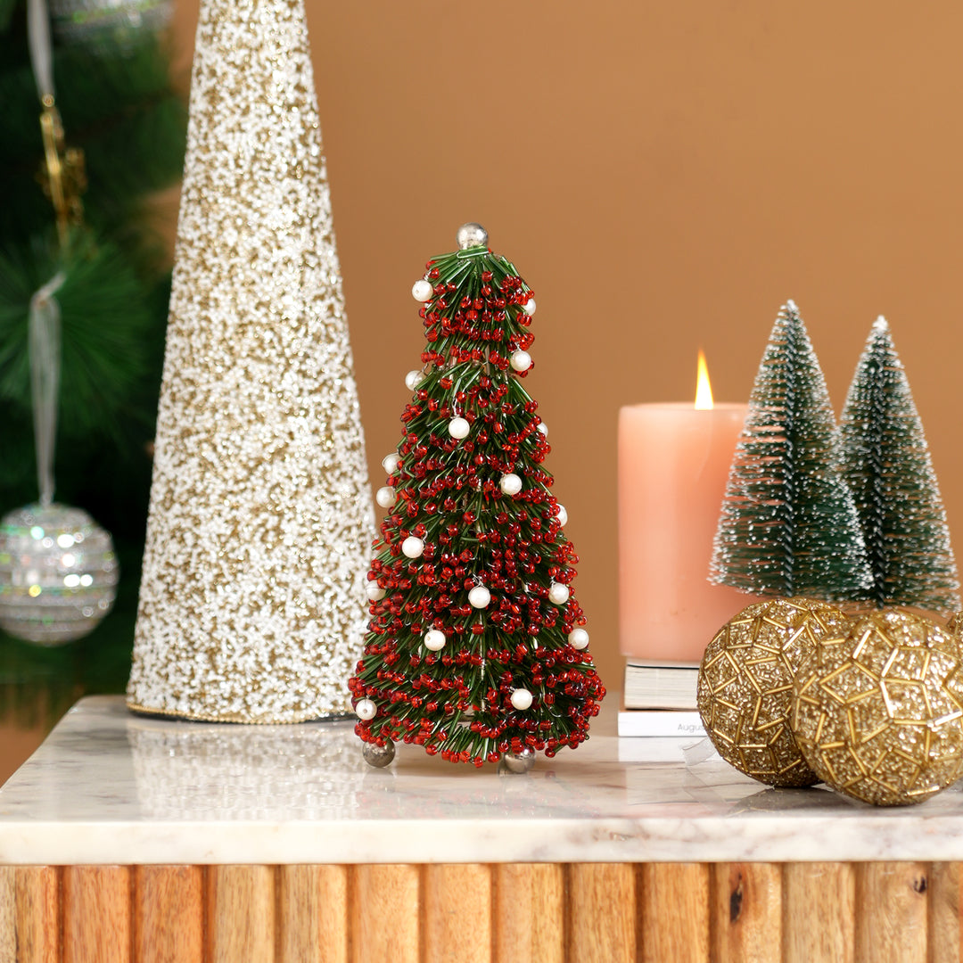 Beaded Christmas Tree Tabletop Decoration
