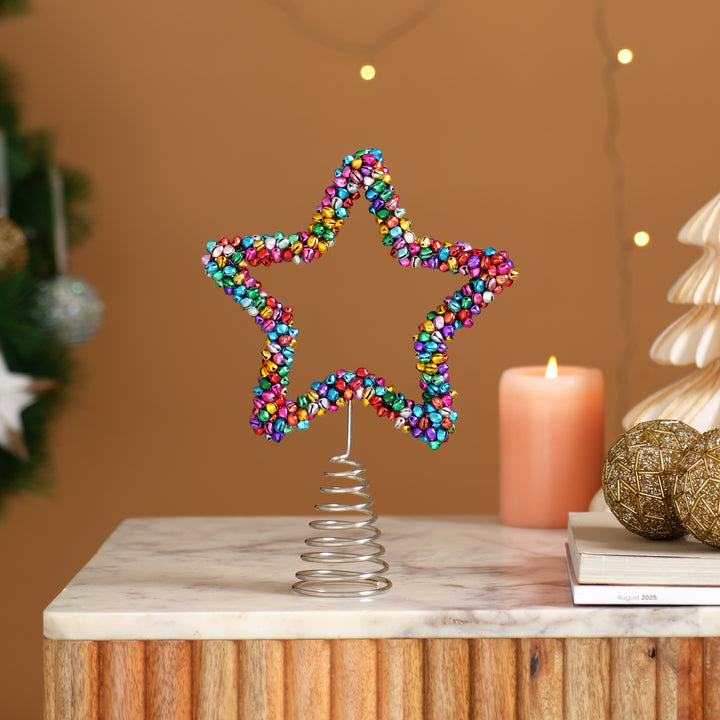 Multicolour Bells Star Christmas Tree Topper