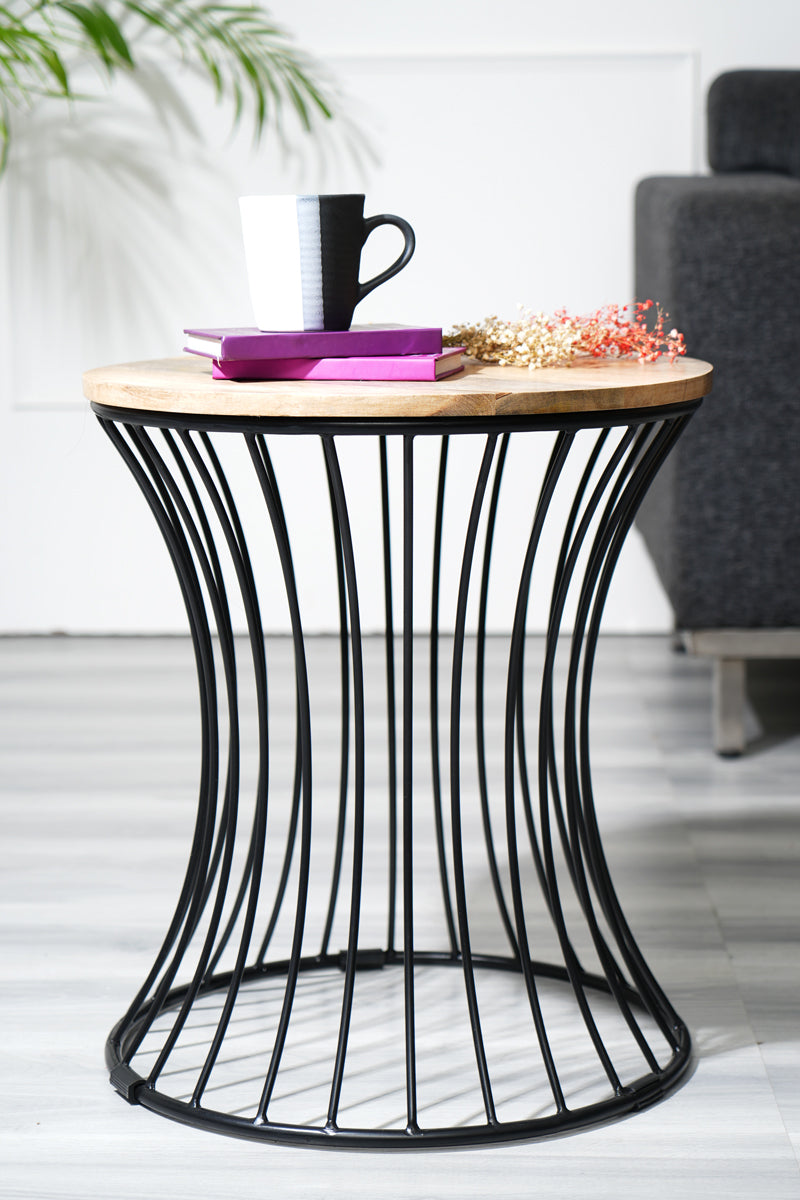 Iron Wired Drum Stool – Industrial Chic with Modern Appeal