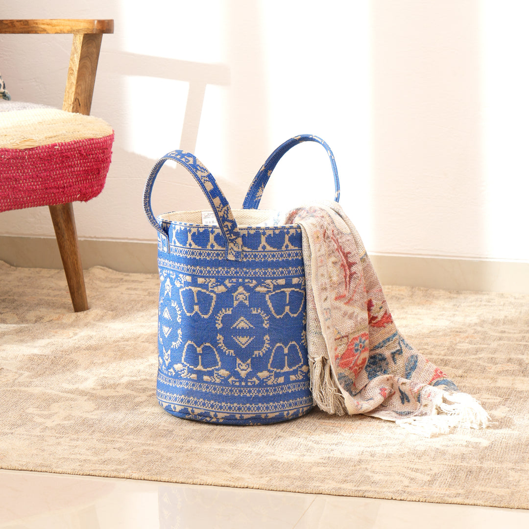 Cotton Basket In Blue