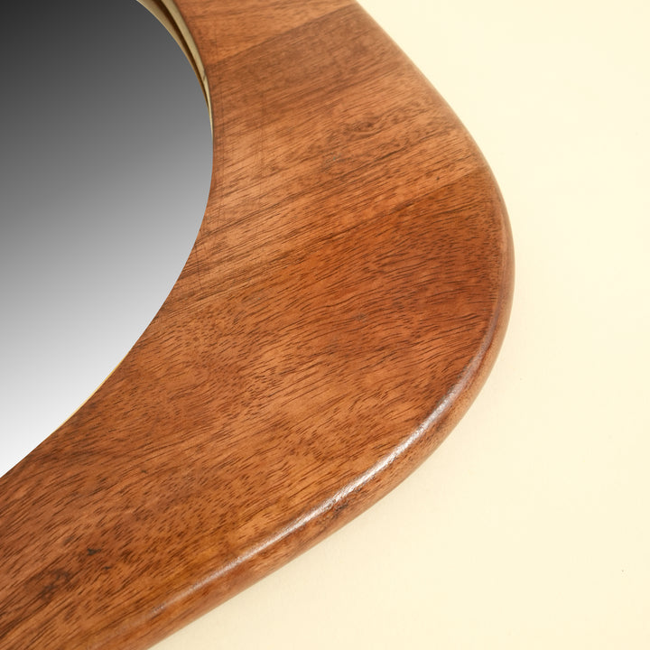 Organic Wall Mirror Small  - Dark Brown