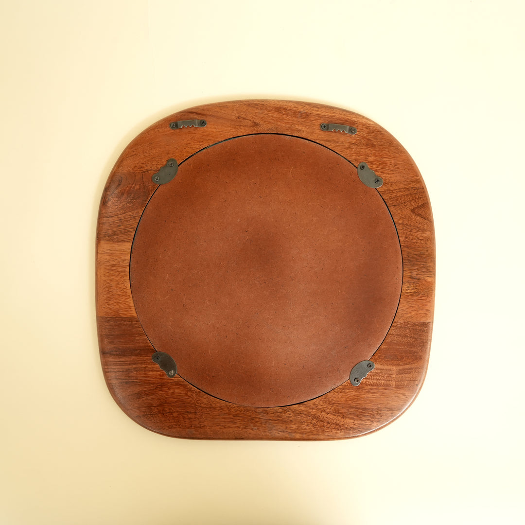 Organic Wall Mirror Small  - Dark Brown