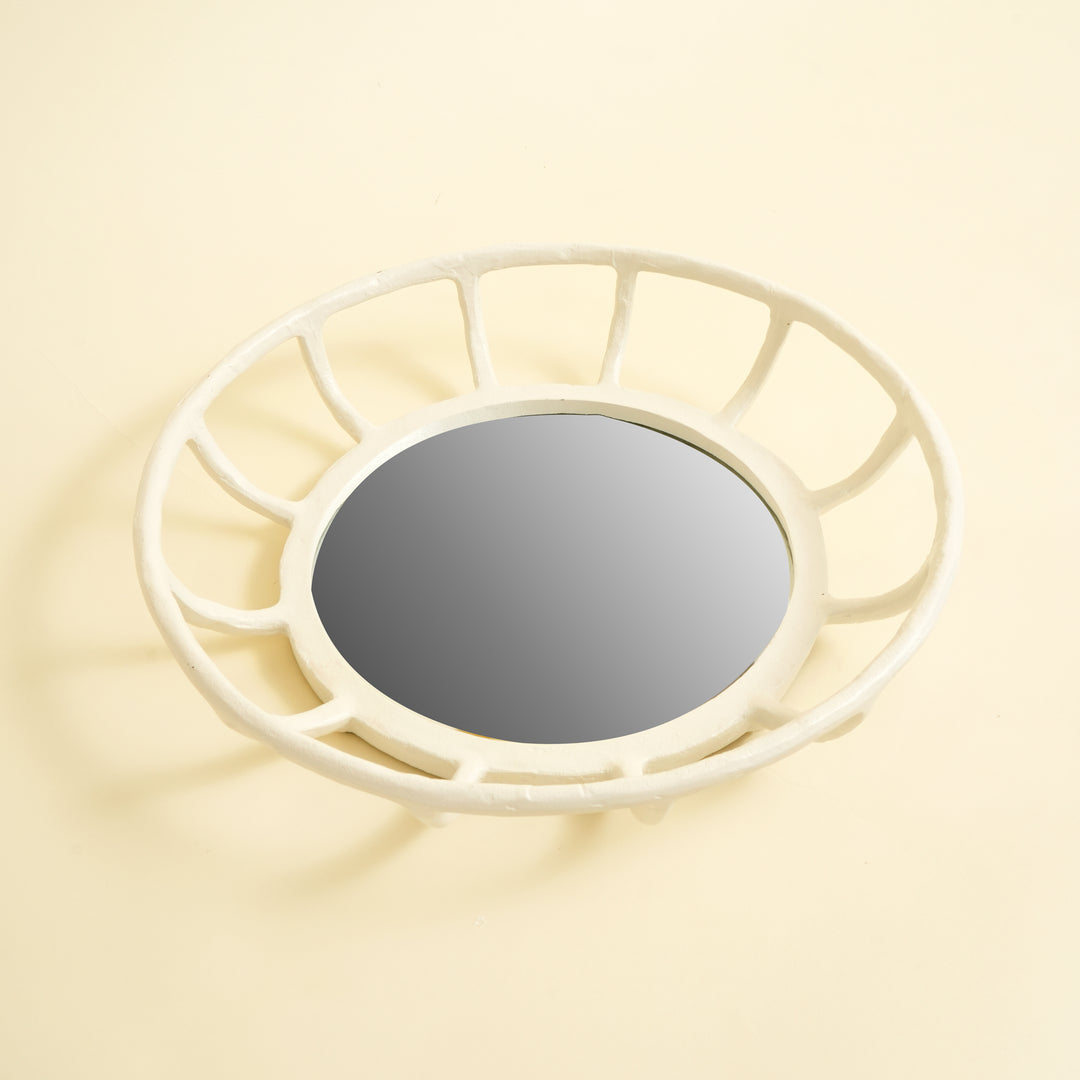 Round Wall Mirror (Snow white)