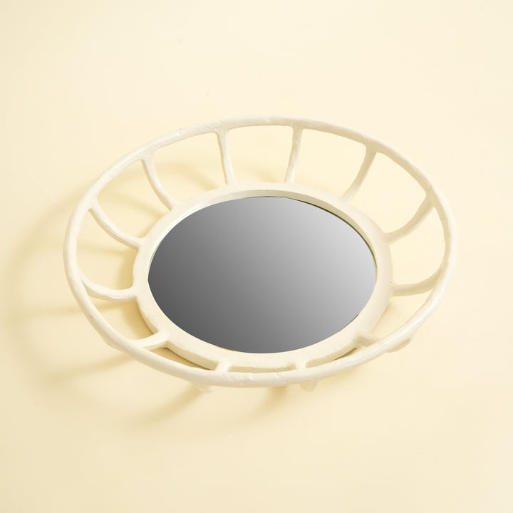 Round Wall Mirror (Snow white)