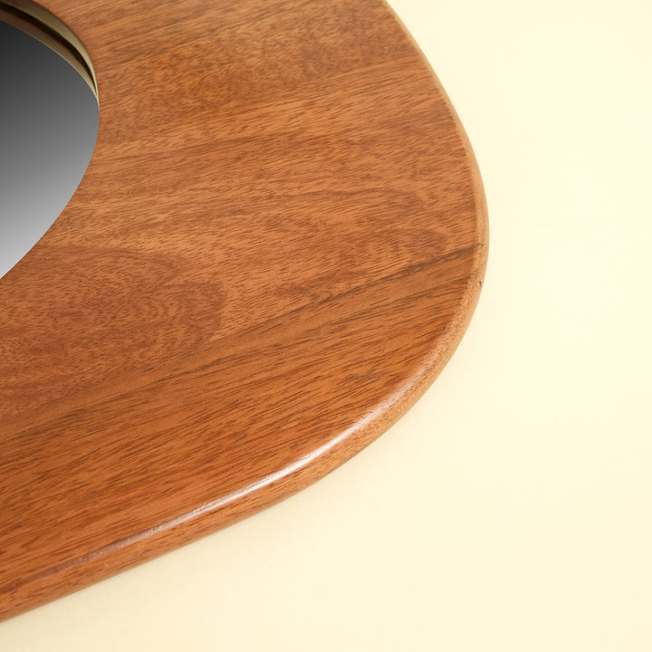 Organic Wall Mirror Large  - Dark Brown