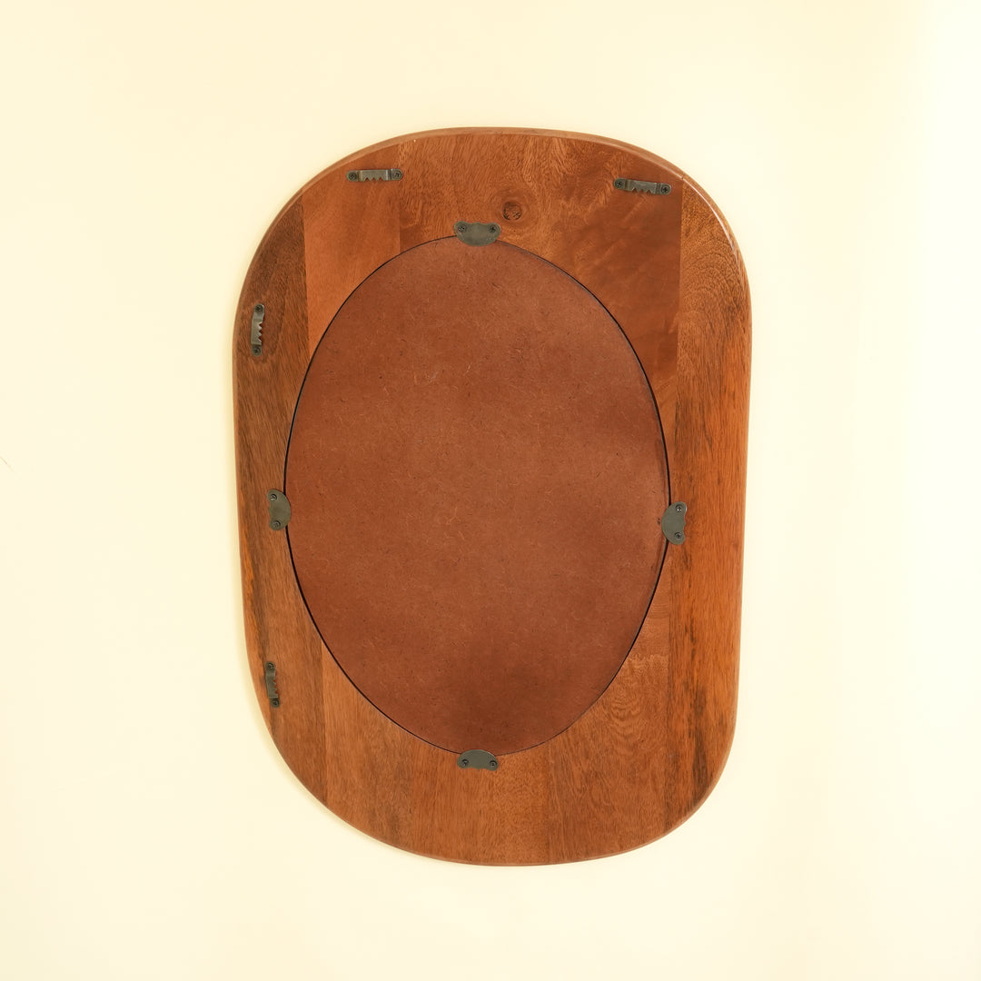 Organic Wall Mirror Large  - Dark Brown