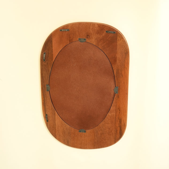 Organic Wall Mirror Large  - Dark Brown