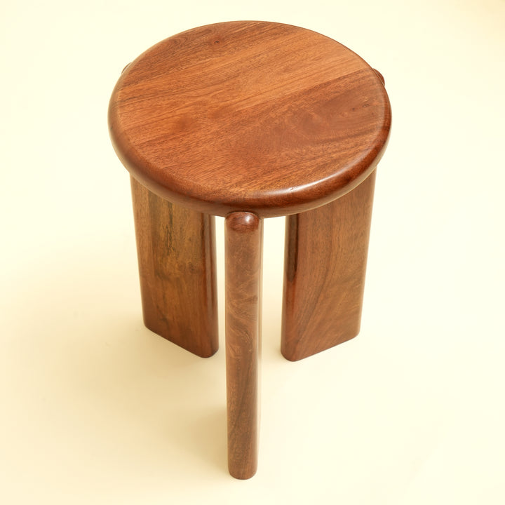 Petite table d'appoint en bois - Marron foncé