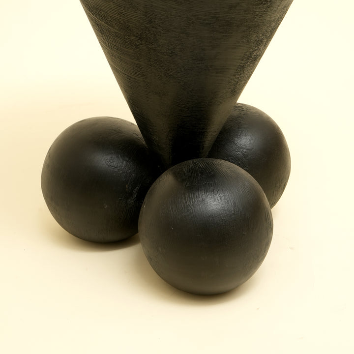 Table d'appoint en bois et métal - Noir