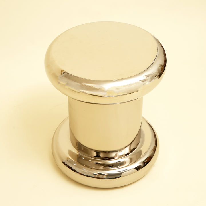 Glanzende nikkelen bijzettafel - nikkel