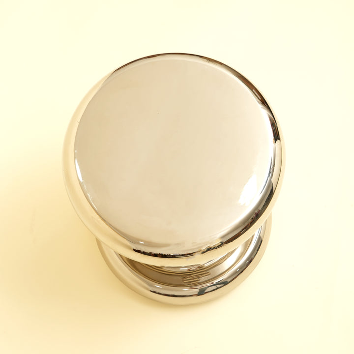 Glanzende nikkelen bijzettafel - nikkel