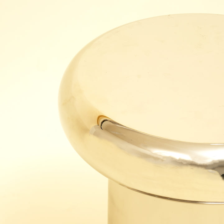 Glanzende nikkelen bijzettafel - nikkel