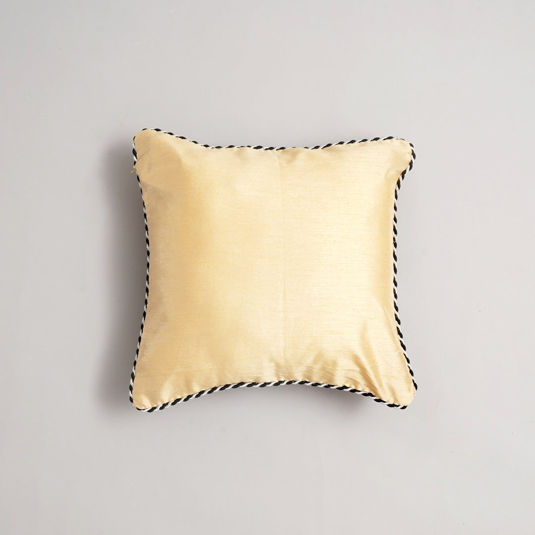 HOUSSE DE COUSSIN IMPRIMÉE EN COTON VISCOSE AVEC PIPING