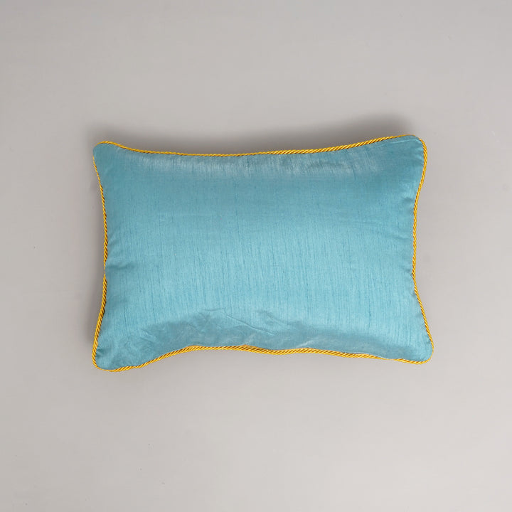 HOUSSE DE COUSSIN IMPRIMÉE EN COTON VISCOSE AVEC PIPING
