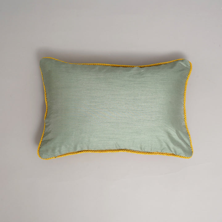 HOUSSE DE COUSSIN IMPRIMÉE EN COTON VISCOSE AVEC PIPING