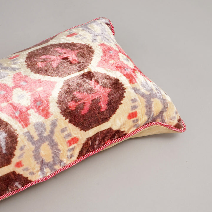 HOUSSE DE COUSSIN IMPRIMÉE EN COTON VISCOSE AVEC PIPING - DELHI-1163