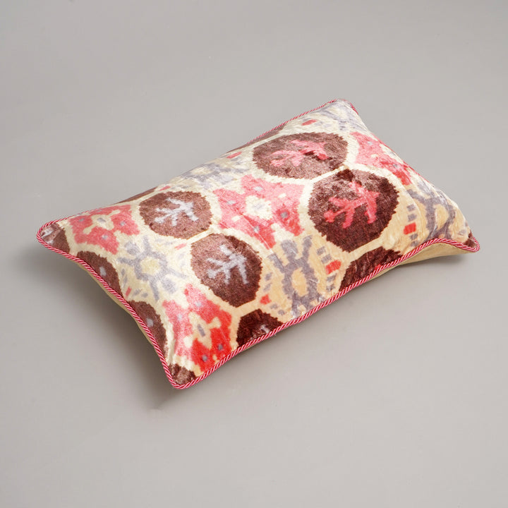 HOUSSE DE COUSSIN IMPRIMÉE EN COTON VISCOSE AVEC PIPING - DELHI-1163