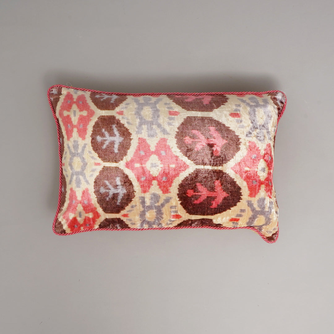 HOUSSE DE COUSSIN IMPRIMÉE EN COTON VISCOSE AVEC PIPING - DELHI-1163