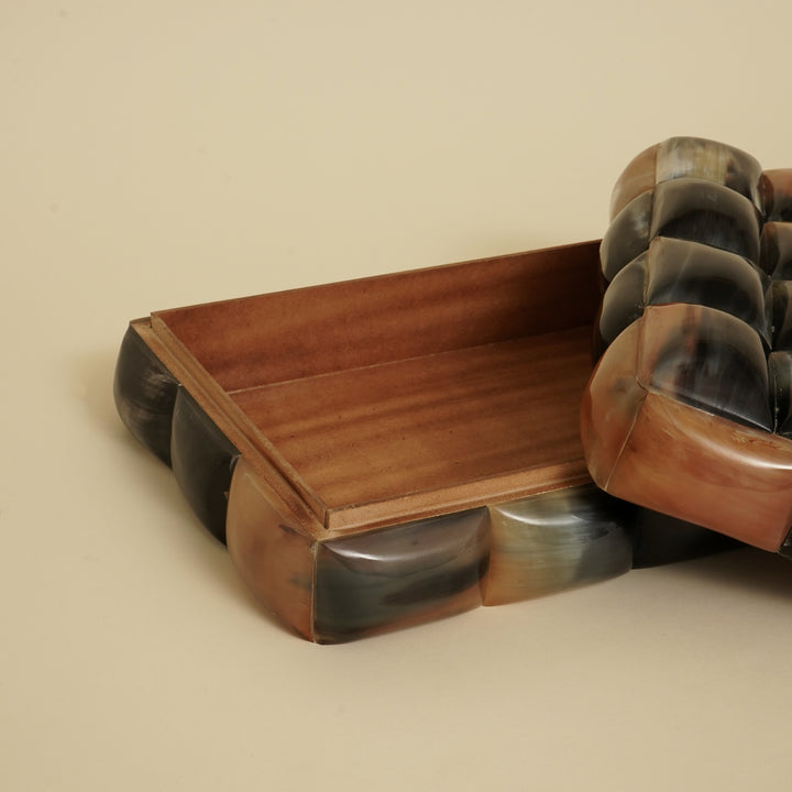 Grande Scatola a Corno – Soluzione di Stoccaggio Elegante con Design Naturale Unico