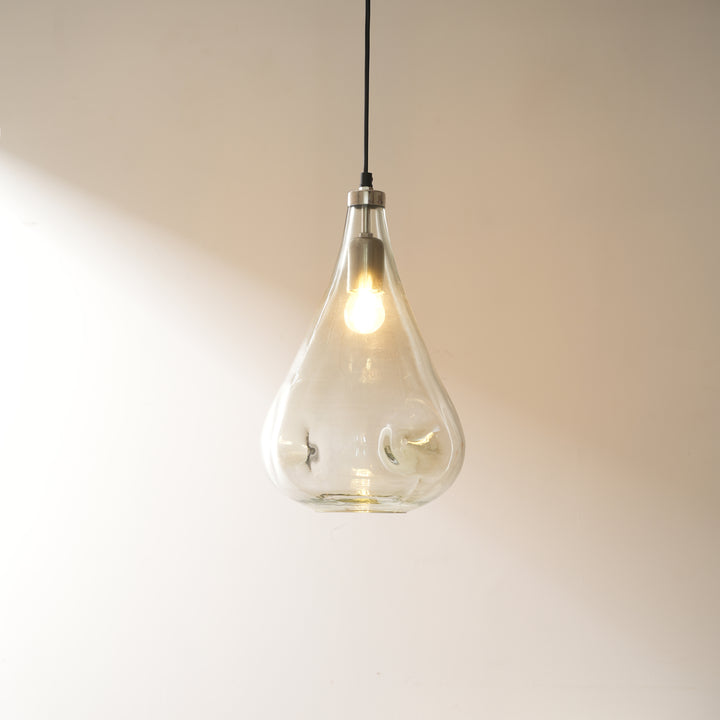 Tear Drop Glass Hanging Lamp - Clear