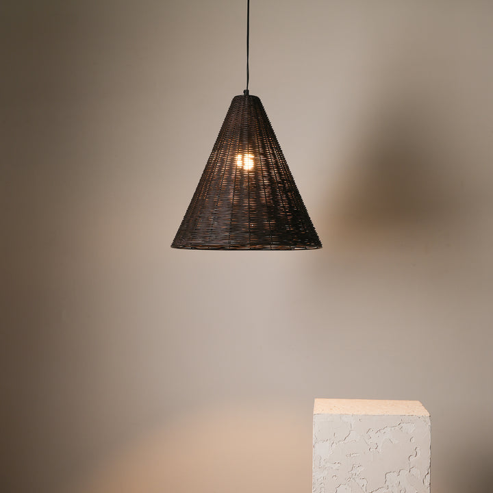 Rattan Hanging Lamp - Dark Brown