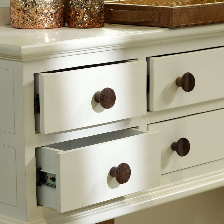 Brown Modern Wooden Cabinet Drawer Knobs Set of 6