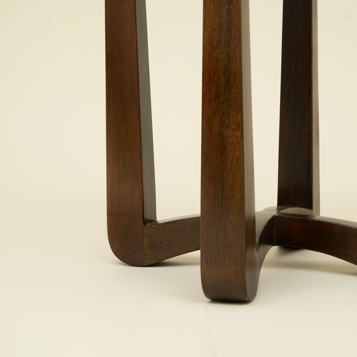 Four Legged Wood End Table 
 - Dark Brown