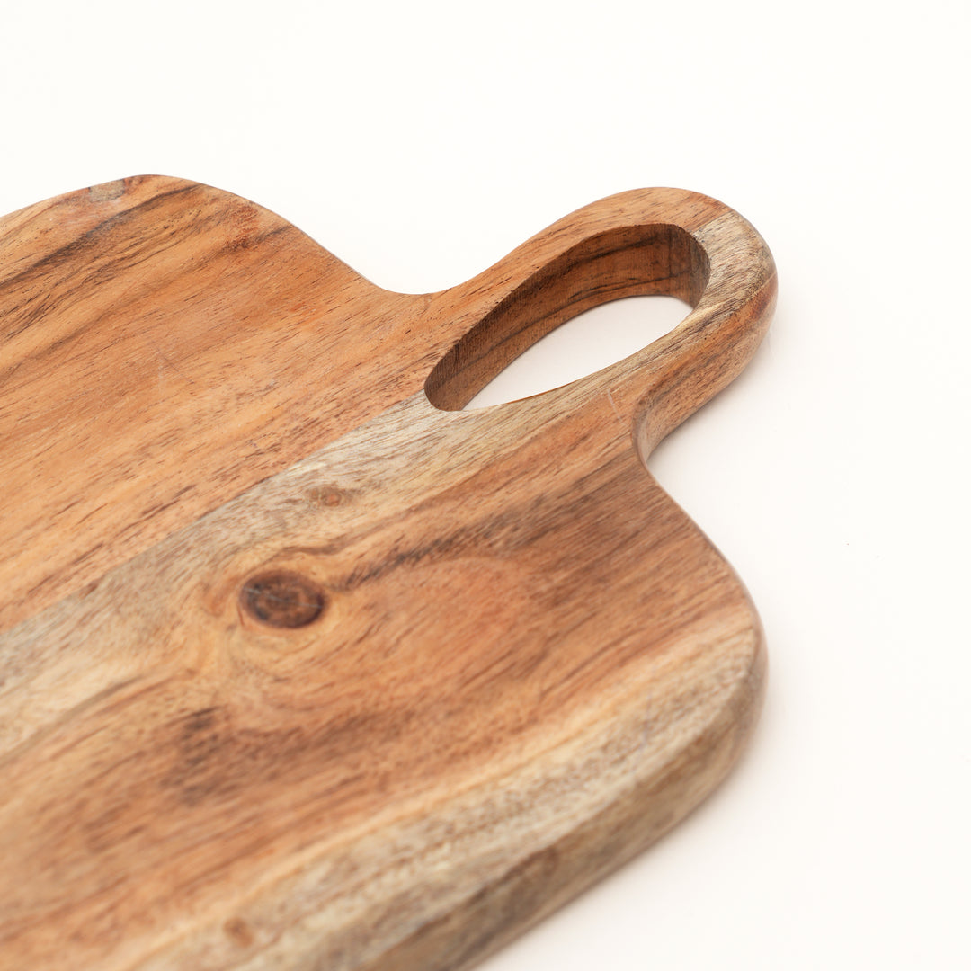 Loop Grid Chopping Board in Natural Acacia Wood 20x40 cm