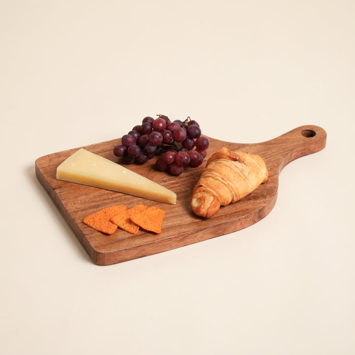 Solid Acacia Wood Chopping Board with Handle 24x40cm