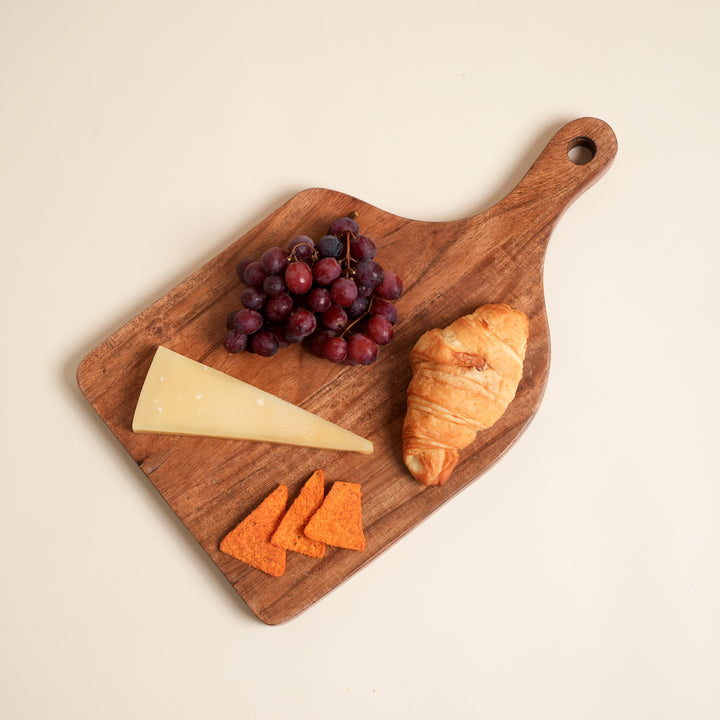 Solid Acacia Wood Chopping Board with Handle 24x40cm