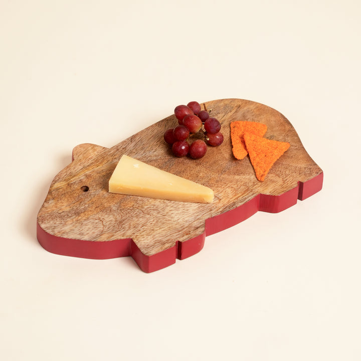 Guinea Pig Mango Wood Serving Board with Colour Edge