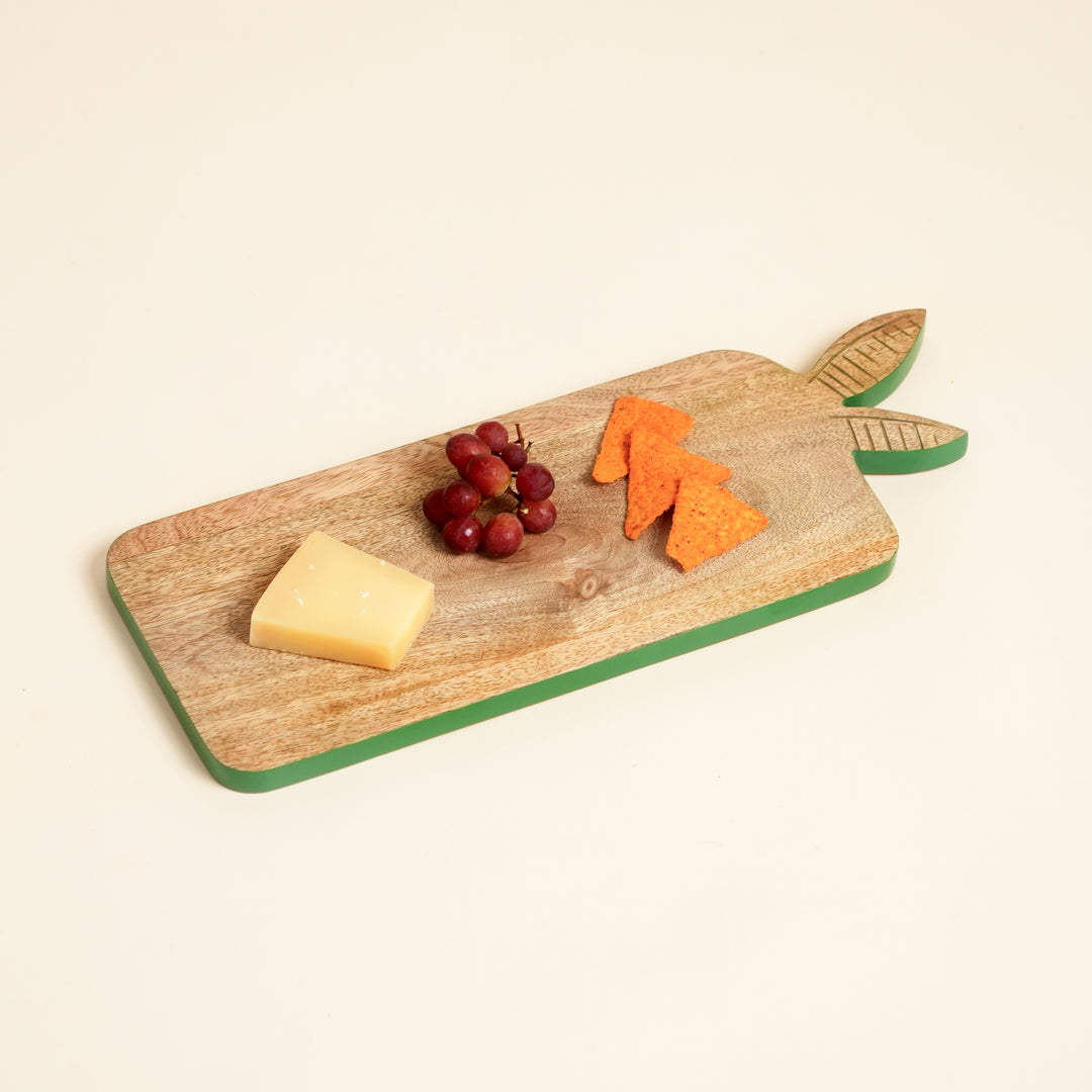 Bunny Mango Wood Serving Board with Colour Edge Trim