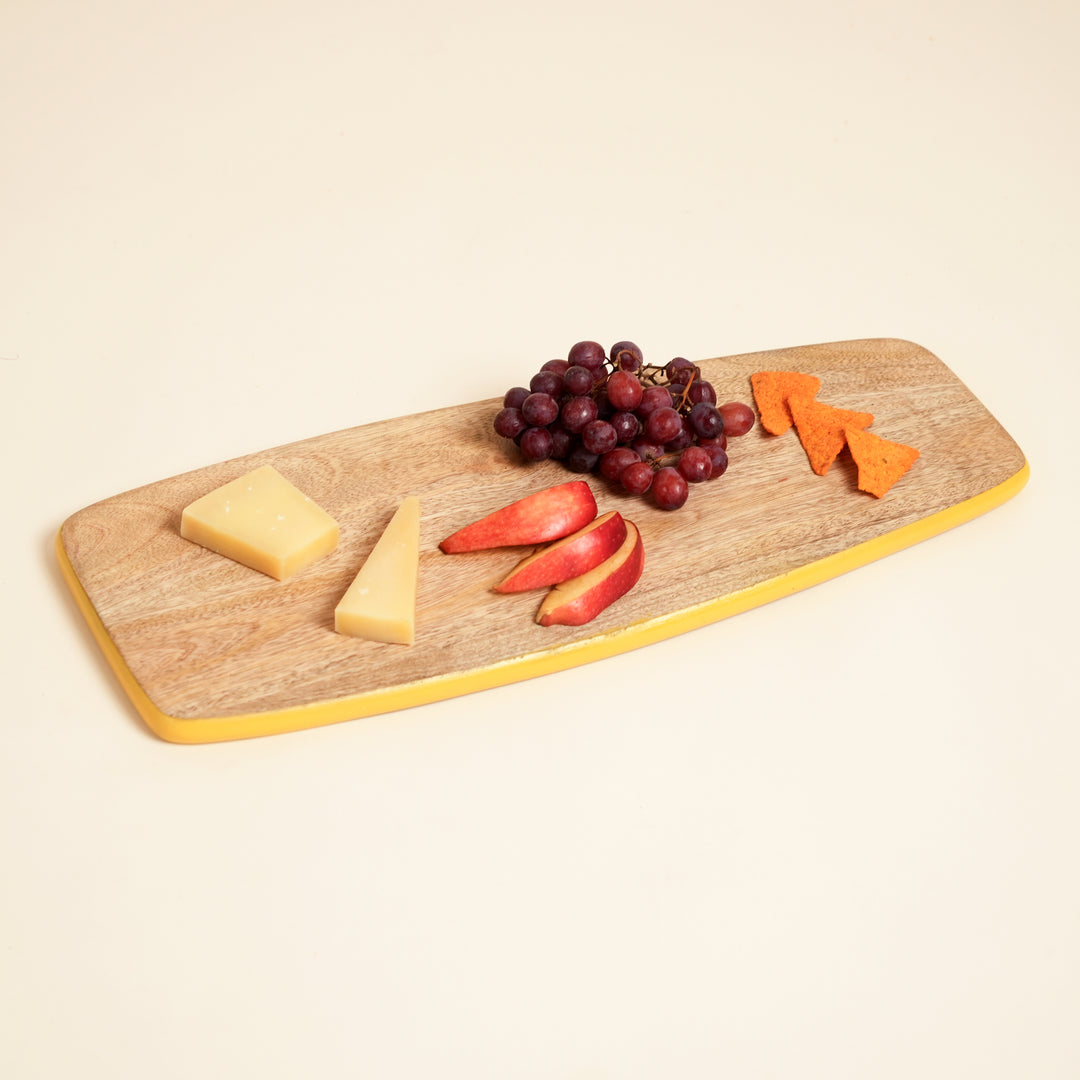 Yellow Edge Mango Wood Serving Board for Charcuterie