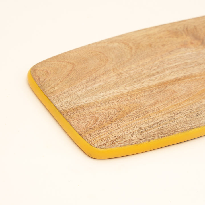 Yellow Edge Mango Wood Serving Board for Charcuterie