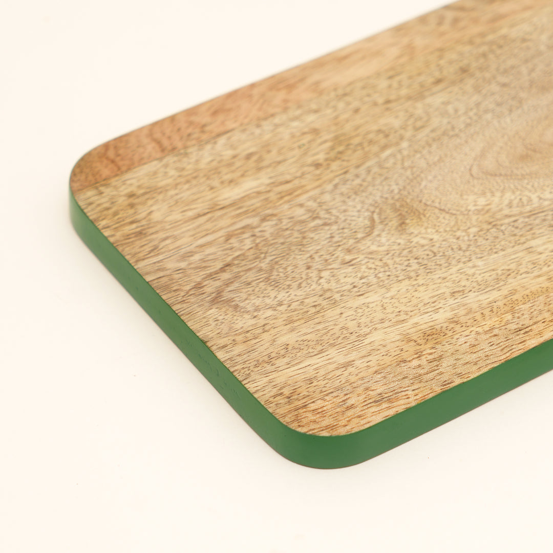 Bunny Mango Wood Serving Board with Colour Edge Trim