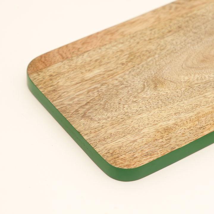 Bunny Mango Wood Serving Board with Colour Edge Trim