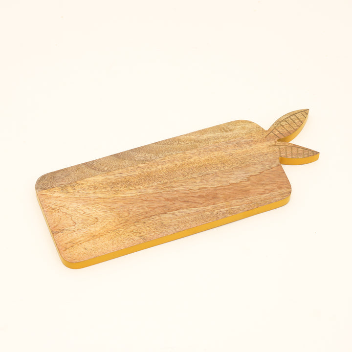 Bunny Mango Wood Serving Board with Colour Edge Trim