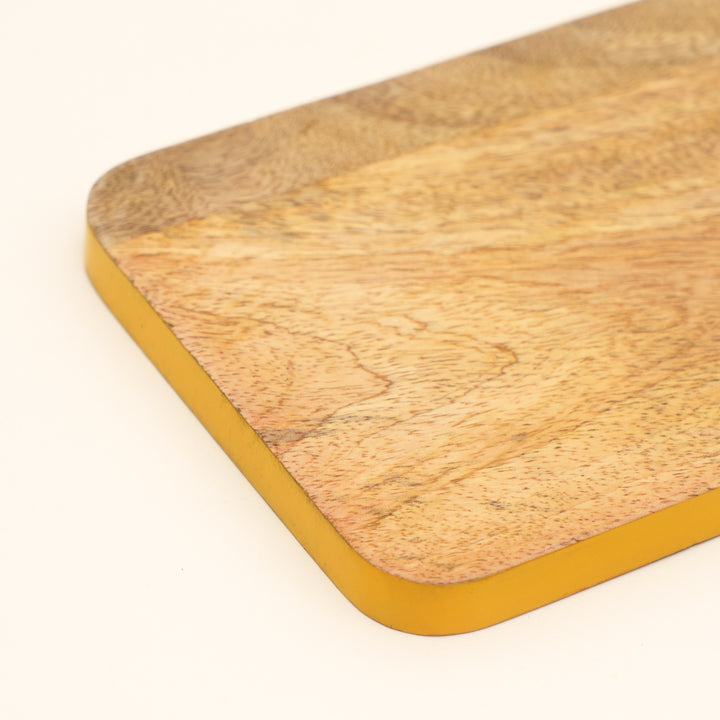Bunny Mango Wood Serving Board with Colour Edge Trim