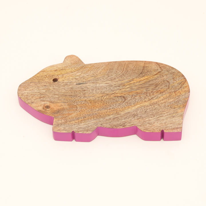 Guinea Pig Mango Wood Serving Board with Colour Edge