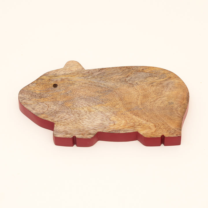 Guinea Pig Mango Wood Serving Board with Colour Edge