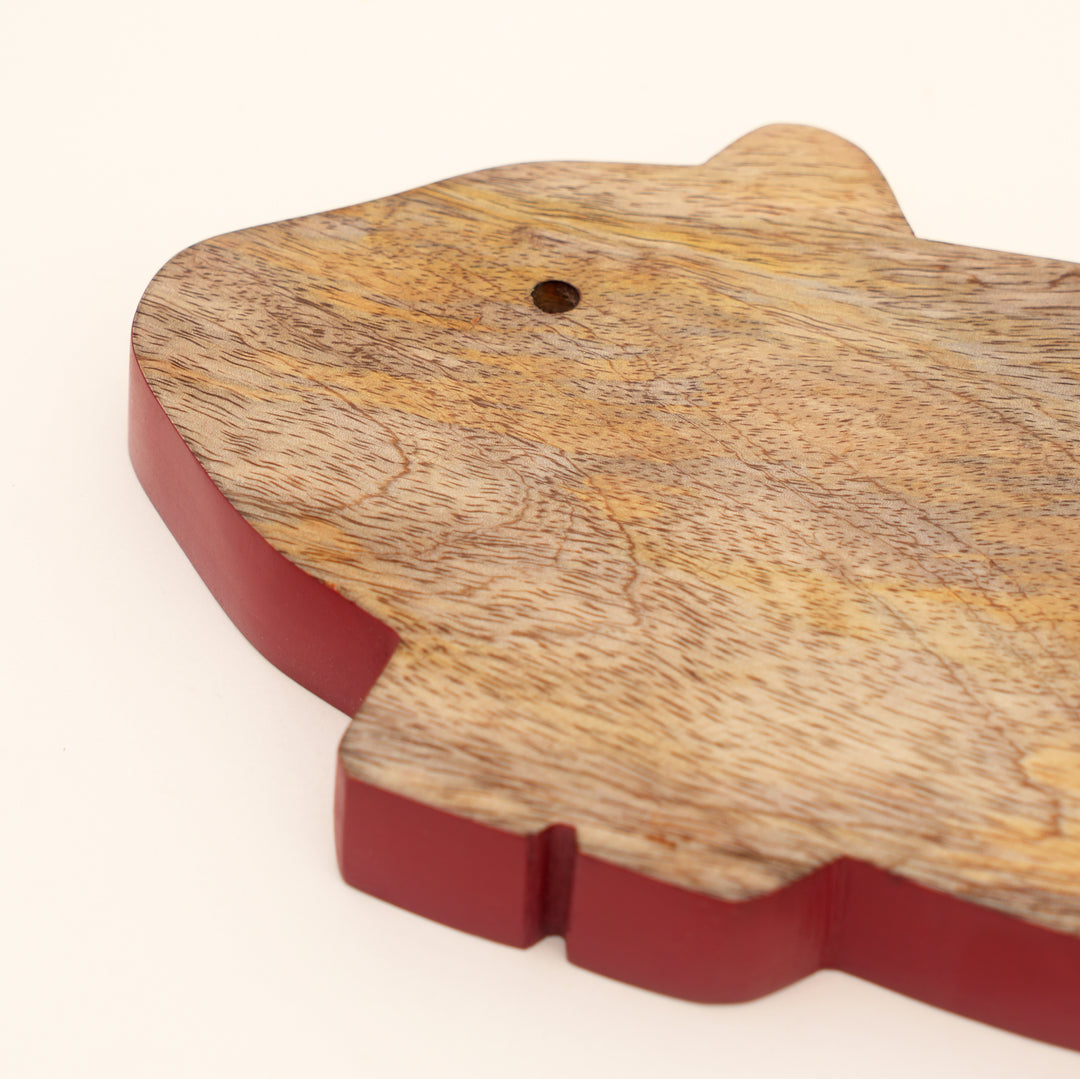 Guinea Pig Mango Wood Serving Board with Colour Edge