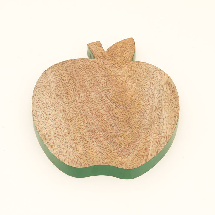 Apple Mango Wood Serving Board with Colour Edge Trim