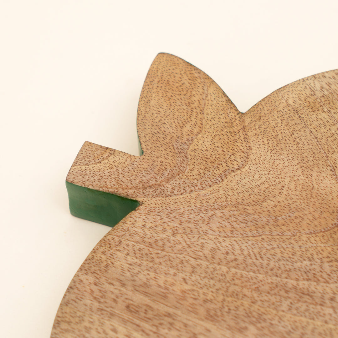 Apple Mango Wood Serving Board with Colour Edge Trim